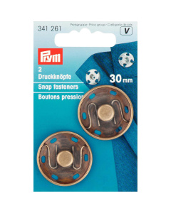 Prym 341261 Aannaaidrukknopen MS 30 mm oudmessing - Kaart