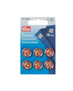 Prym 341800 Aannaaidrukknoop ms 15 mm rozegoud - Kaart