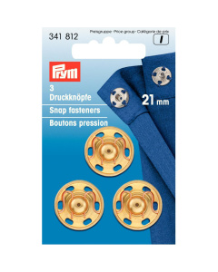 Prym 341812 Aannaaidrukknopen MS 21 mm goudkleurig - Kaart