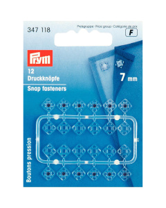 Prym 347118 Aannaaidrukknopen KST vierkant 7 mm transparant - Kaart