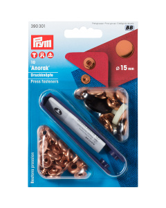Prym 390312 Naaivrije drukknopen Anorak MS 15 mm verkoperd - Kaart