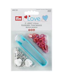 Prym 390701 Prym Love Drukknopen Jersey Color 8 mm rood - Kaart