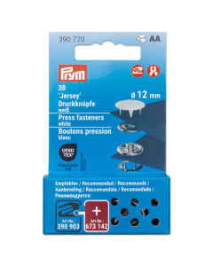 Prym 390770 Drukknopen Jersey 12 mm wit - Kaart