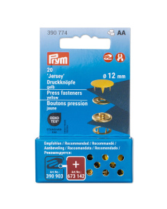 Prym 390774 Drukknopen Jersey 12 mm geel - Kaart