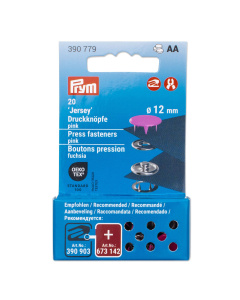 Prym 390779 Drukknopen Jersey 12 mm fuchsia - Kaart
