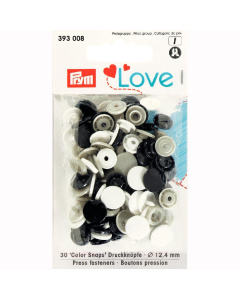Prym 393008 Prym Love Color drukknoop KST 12,4mm marine/grijs/wit - Kaart