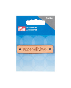 Prym 403797 Label leer 'made with love' rechthoekig - Kaart