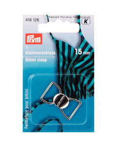 Prym 416126 Bikini- en ceintuursluiting ST haak 15 mm zilverkleurig - Kaart