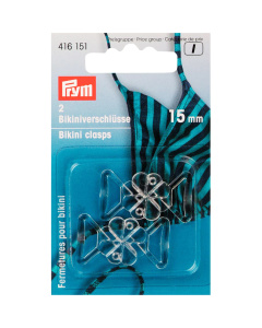 Prym 416151 Bikini- en ceintuursluiting KST klaverblad 15 mm transparant - Kaart