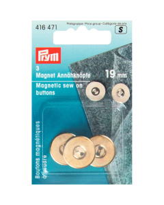 Prym 416471 Magneetknopen om aan te naaien 19 mm goudkleurig - Kaart