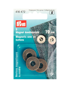 Prym 416472 Magneetknopen om aan te naaien 19 mm oudmessing - Kaart