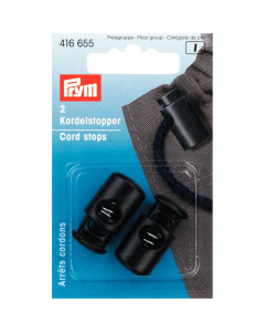 Prym 416655 Koordstoppers met 1 gaatje KST zwart - Kaart