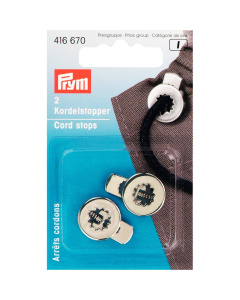 Prym 416670 Koordstoppers met 1 gaatje ST rond oudzilver - Kaart