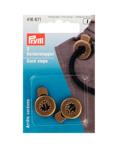 Prym 416671 Koordstoppers met 1 gaatje ST rond oudmessing - Kaart