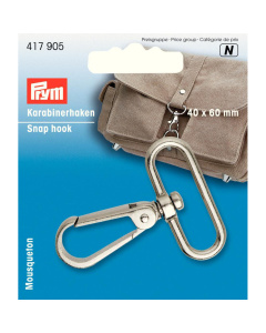 Prym 417905 Karabijnhaak 40 x 60 mm zilverkleurig - Kaart