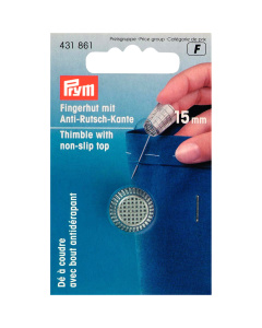 Prym 431861 Vingerhoed zinkdruk verchroomd 15,0 mm zilverkleurig - Kaart