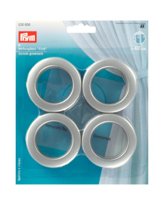Prym 526600 Gordijnogen 'Click' 40 mm zilverkleurig mat - Kaart