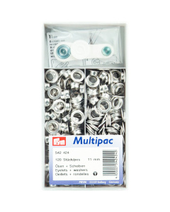 Prym 542424 Ringen met schijven MS 11,0 mm zilverkleurig - Doos