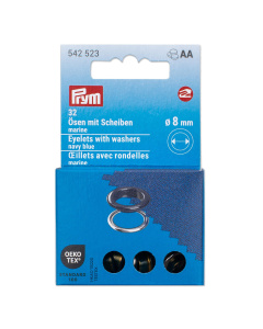 Prym 542523 Ringen met schijven 8 mm marine - Kaart