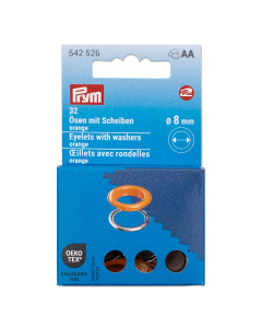 Prym 542526 Ringen met schijven 8 mm oranje - Kaart