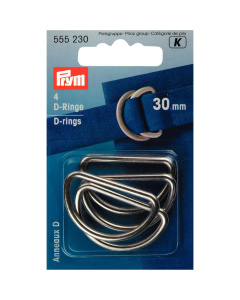 Prym 555230 D-Ringen 30 mm zilverkleurig mat - Kaart