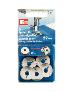 Prym 611352 Spoelen voor dubbele omloopgrijper Ø 21,9 mm metaal - Kaart