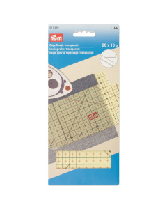 Prym 611490 Strijkliniaal transparant 10 x 20 cm - Kaart