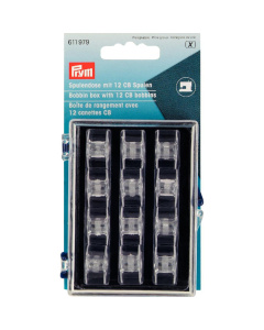 Prym 611979 Spoelendoos gevuld met 12 CB kunststofspoelen - Kaart
