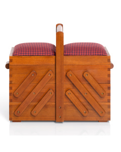 Prym 612550 Naaibox hout donker M met stof - STUK