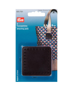Prym 615751 Fixeerpatches voor tasgrepen 5,5 x 5,5 cm bruin - Kaart