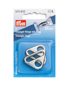 Prym 615832 Driehoekringen met gleuf 25mm zilverkleurig2st - Kaart