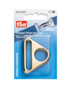 Prym 615837 Driehoekringen met gleuf 40mm new gold 2st - Kaart