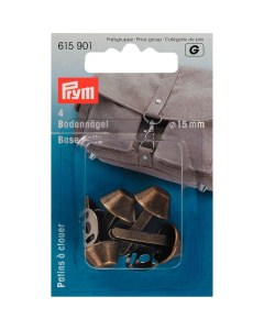 Prym 615901 Bodemnagels voor tassen Ø 15 mm oudmessing - Kaart