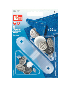 Prym 622237 Jeansknopen MS Art deco 20 mm oudijzer - Kaart