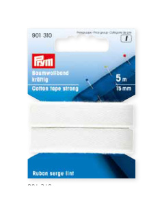 Prym 901610 Katoenband sterk 20 mm wit - Cassette