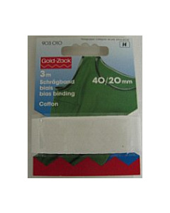 Prym 903010 Biaisband Katoen 40/20 mm wit - Kaart