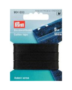 Prym 904600 Katoenband 10 mm zwart - Kaart