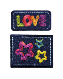 Prym 921491 Applicatie Jeans Love opstrijkbaar/zelfklevend - Kaart