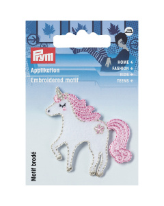 Prym 923212 Applicatie Eenhoorn wit/roze - Kaart
