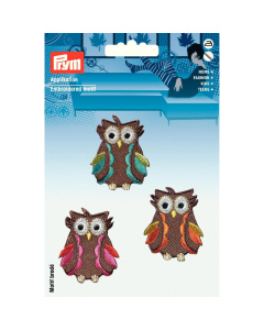 Prym 924219 Applicatie Exclusief zelfklevend/opstrijkbaar Uilen - Kaart