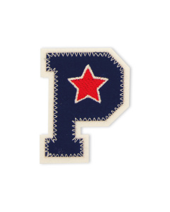 Prym 924515 Applicatie Letter P blauw/kreem met ster - Kaart