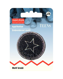 Prym 925631 Applicatie Jeanslabel zwart rond ster Forever - Kaart