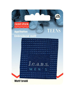 Prym 925662 Applicatie Jeanslabel blauw vierkant Jeans Men's - Kaart