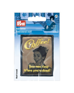 Prym 926080 Appl. Retro COFFEE noga/geel - Kaart