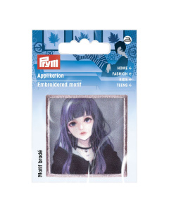 Prym 926083 Appl. K-Pop Label Meisje violet haar - Kaart