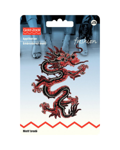 Prym 926178 Applicatie Azië draak rood/zwart - Kaart