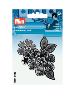 Prym 926567 Applicatie Bloemenrank zwart - Kaart