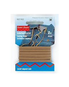 Prym 927912 Lederimitatie veterband 4 mm beige - Kaart