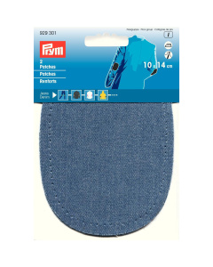 Prym 929301 Patches Jeans (opstrijkbaar) 10 x 14 cm middenblauw - Kaart