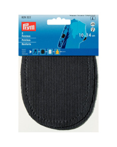 Prym 929322 Patches corduroy (opstrijkbaar) 10 x 14 cm grijs - Kaart
